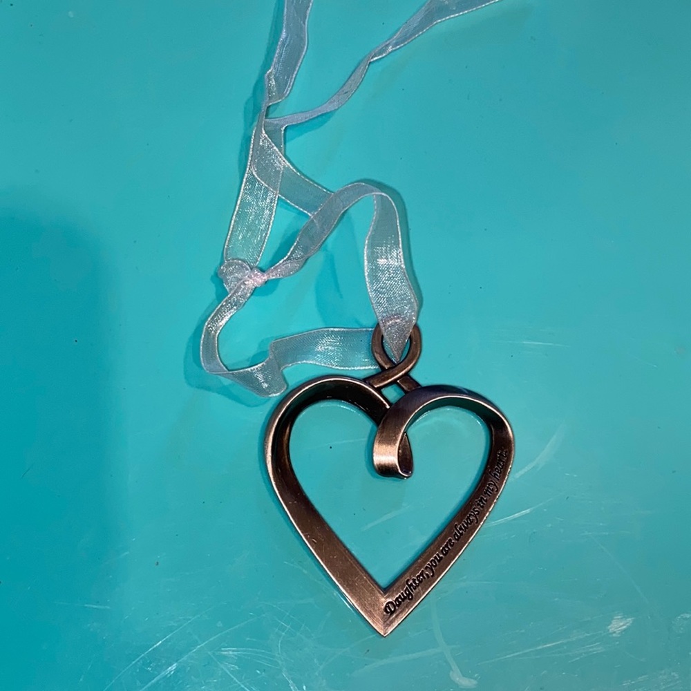 Ornament heart silver color